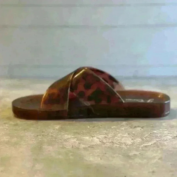 J Crew Slides Women's Cheetah Leopard Animal Print Rubber Sandals Sz 8 - Picture 6 of 9